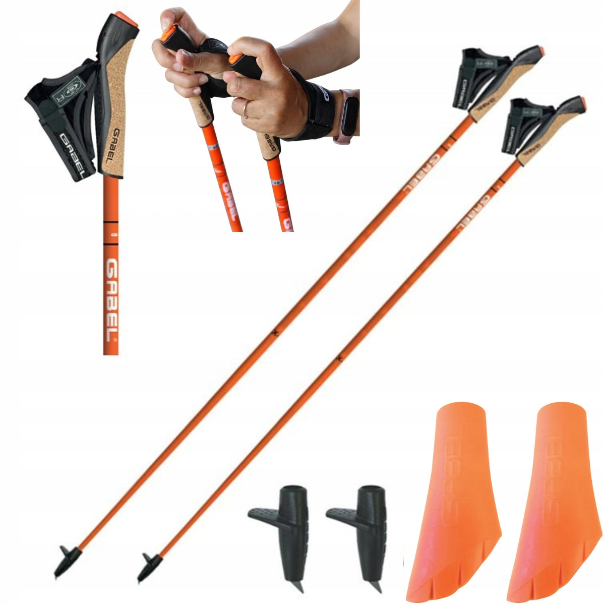 Carbon poles for Nordic Walking GABEL X-1.35 Active 115 cm light