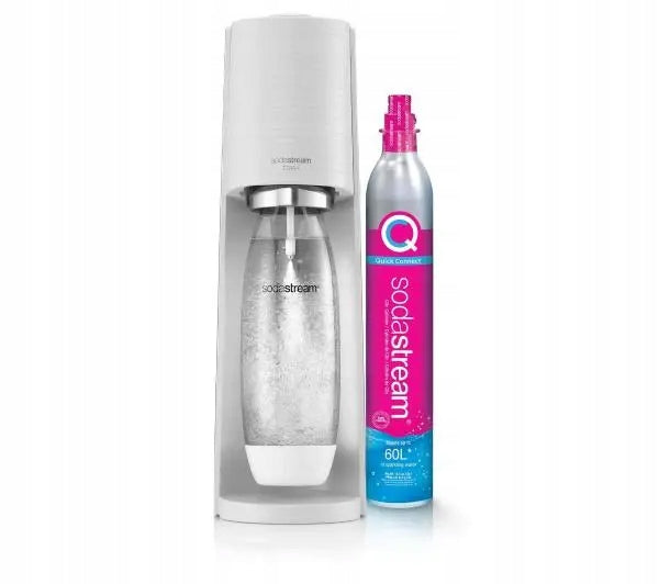 Carbonated Water Saturator Sodastream Terra White CO2 Cartridge Bottle 1L