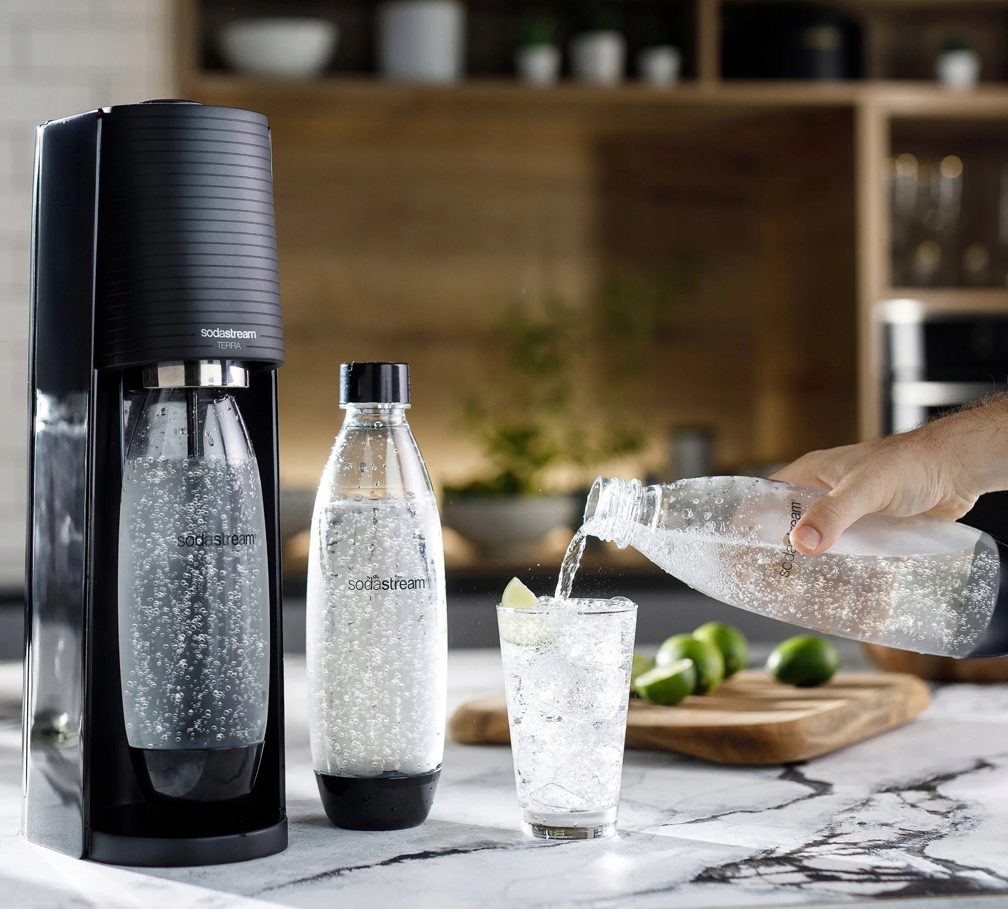 Carbonated water saturator Sodastream TERRA black Packaging status original