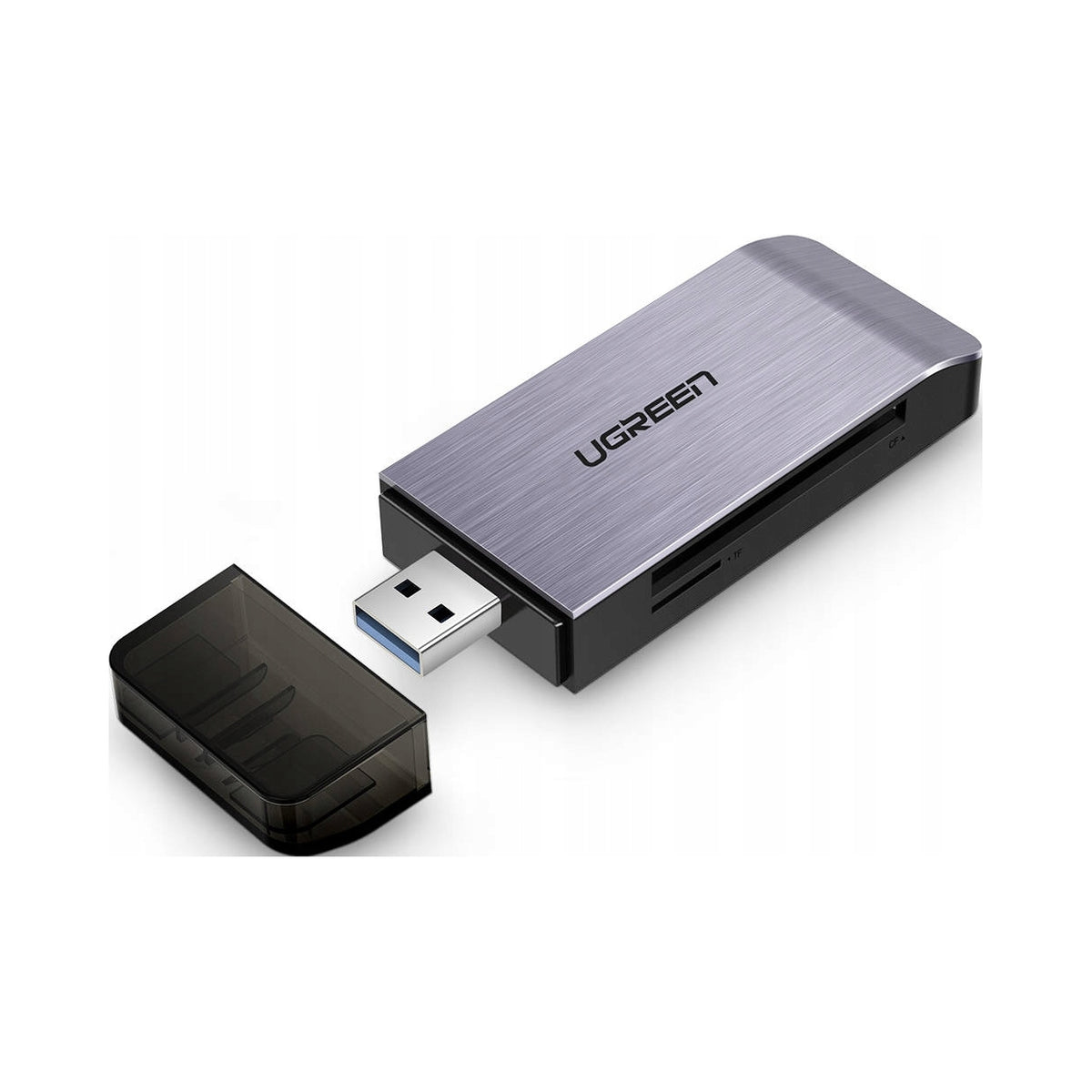Card reader UGREEN CM180 USB 4in1 SD/ microSD/ CF/ MS (silver) Ugreen