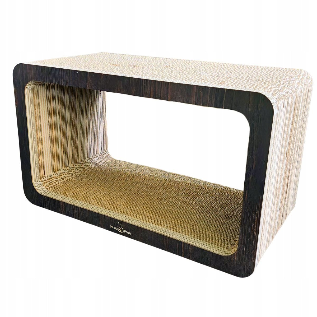 Cardboard scratcher for cat Mruu&Pruu Resect brown XXL
