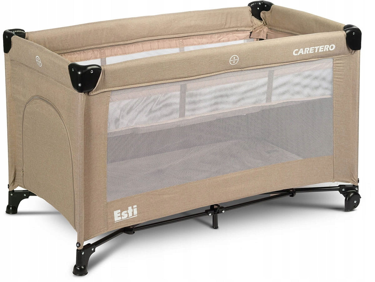 Caretero Esti - travel cot with lowered side Color multicolor