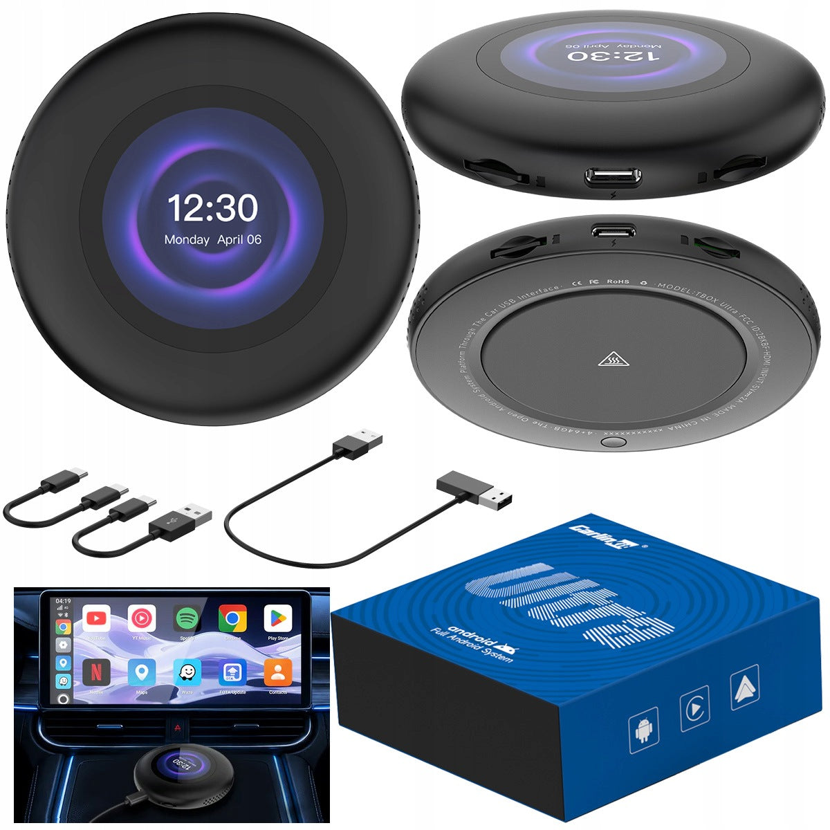 Carlinkit Wireless adapter Tbox Ultra 3 Carplay Android AUTO 8/128GB Packaging status original