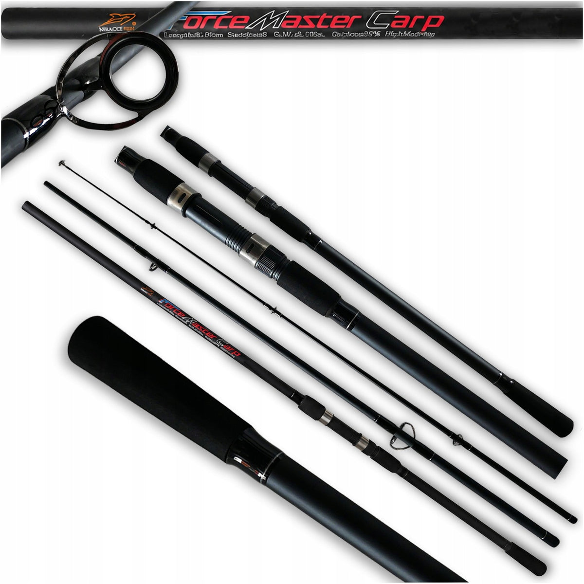 Carp Fishing Rod Carbon 3,6M 3.0 LBS 3-Component Carbide