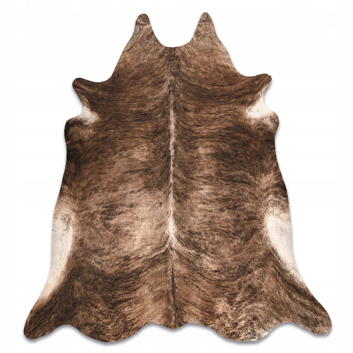 Carpet Artificial Cowhide, Brown and white leather 155x195 cm