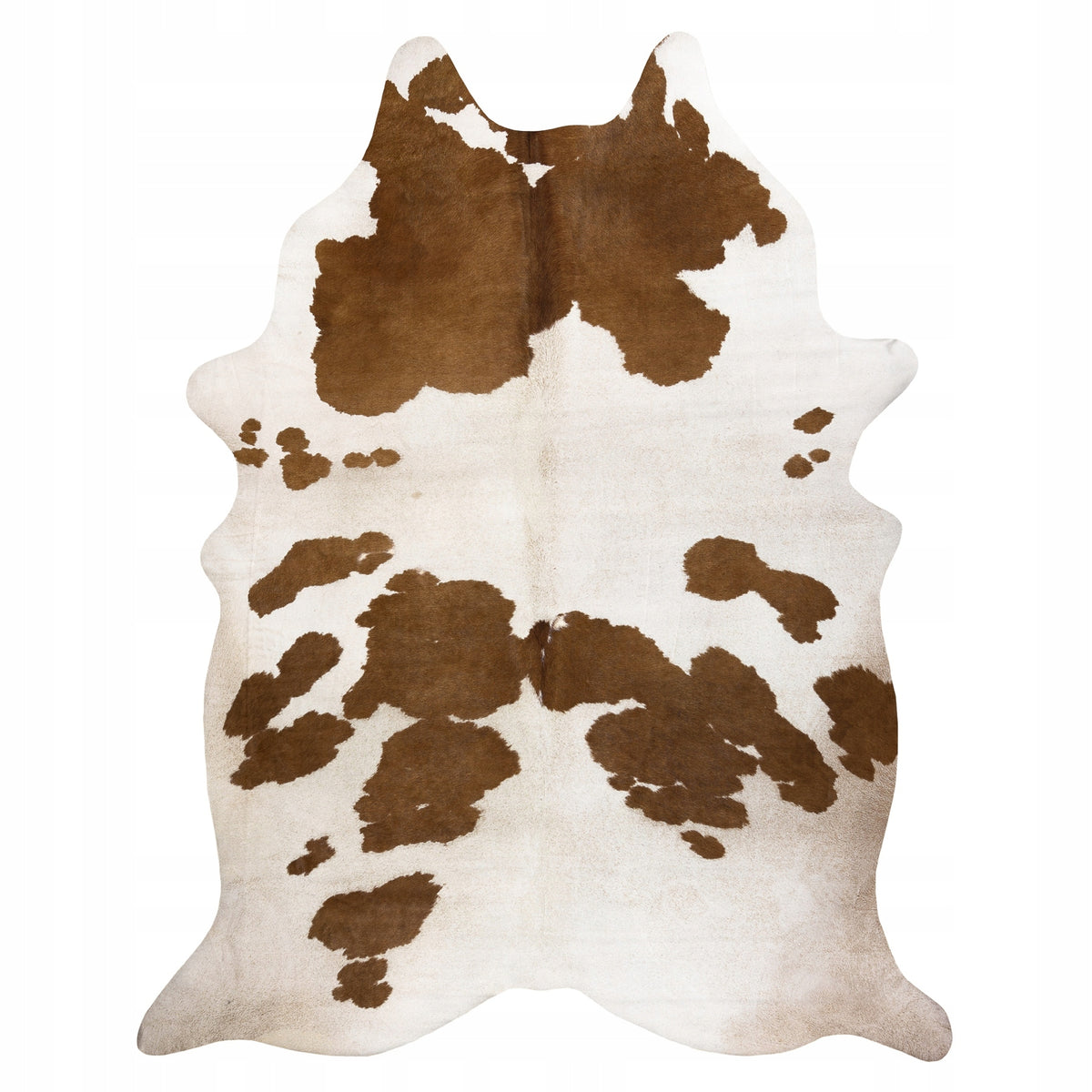 Carpet Artificial Cowhide, Brown and white leather 155x195 cm