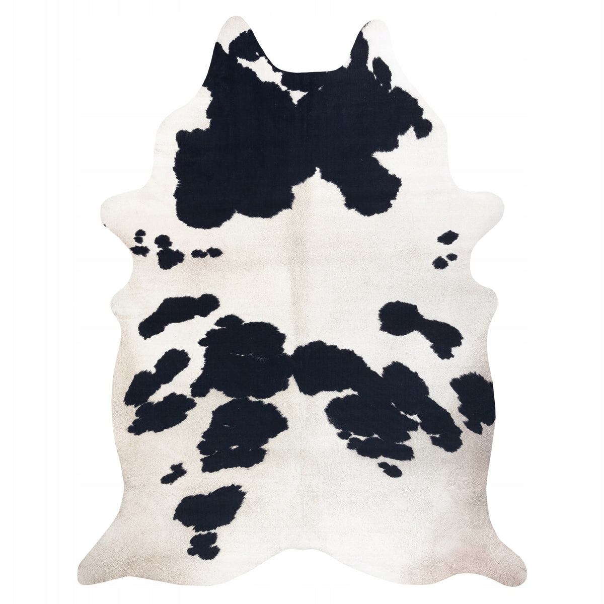 Carpet Artificial Cowhide, White and black leather 180x220 cm