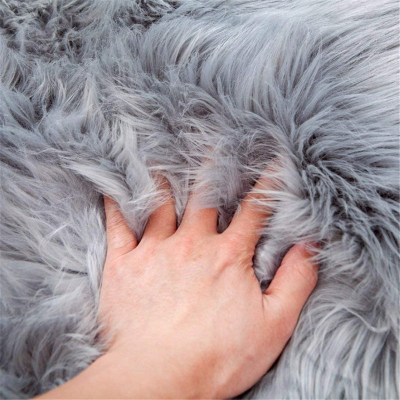 Carpet Artificial Sheepskin Fluffy Fur Living Room Rug Soft 120 cm Brand no brand