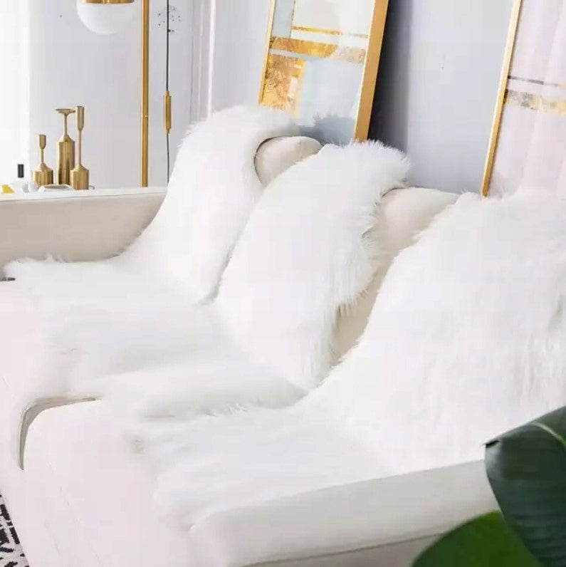 Carpet Artificial Sheepskin Fluffy Fur Rug For Living Room Soft 90cm Brand no brand