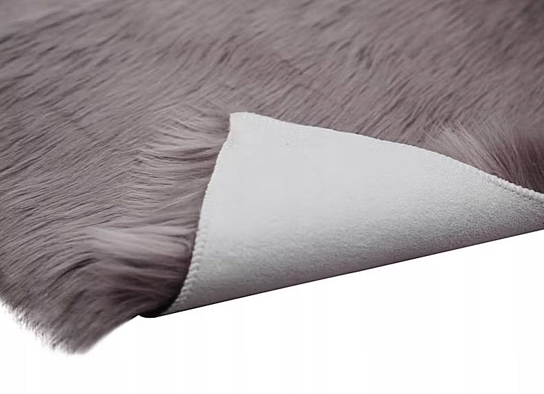 Carpet Artificial Sheepskin Grey Beige Hegoa 60x90cm gr.6cm Brand Kingfisher