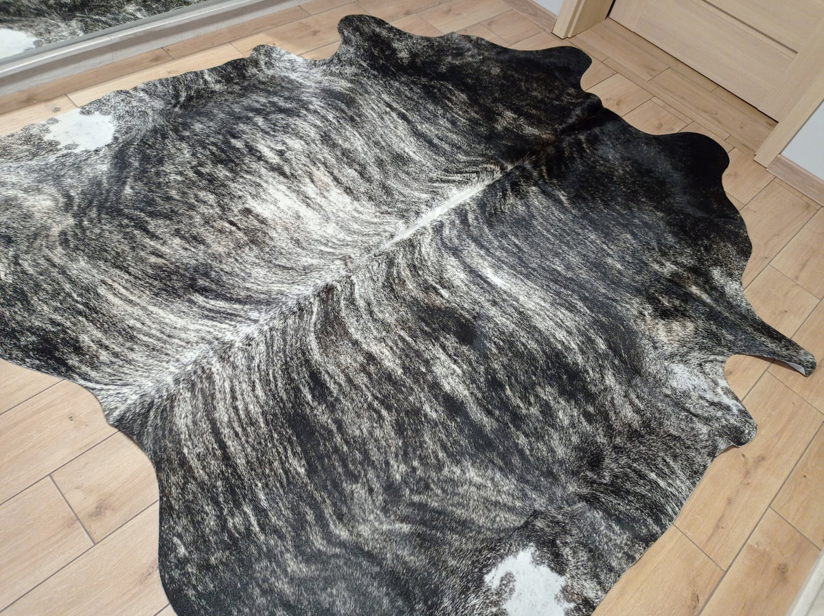 Carpet COW LEATHER TIGER black-beige genuine leather GIANT Brand no brand