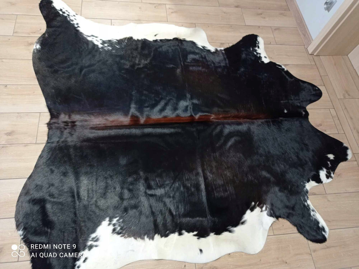 Carpet COW LEATHER black-brown-cream Cow genuine leather Brand no brand