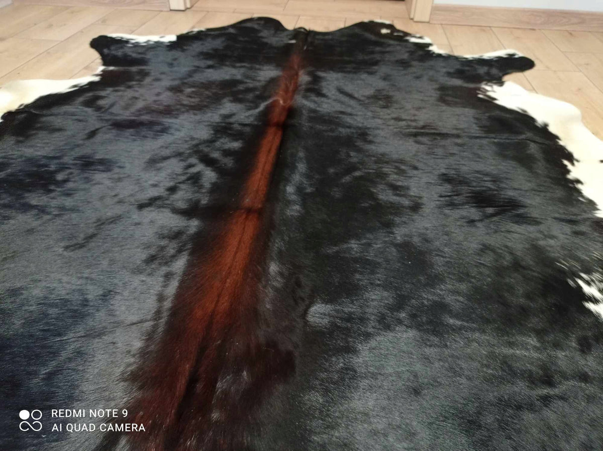 Carpet COW LEATHER black-brown-cream Cow genuine leather Manufacturer code HUZIOR LEATHER