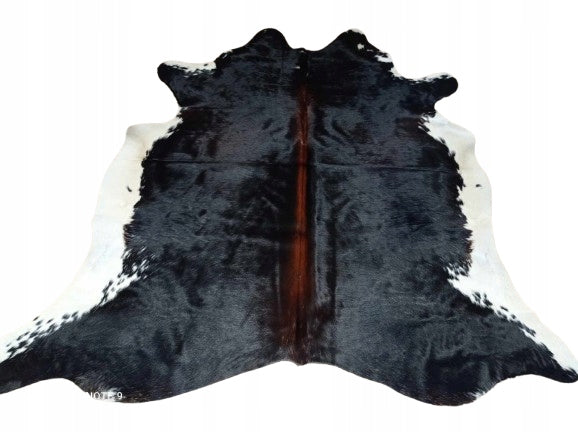 Carpet COW LEATHER black-brown-cream Cow genuine leather