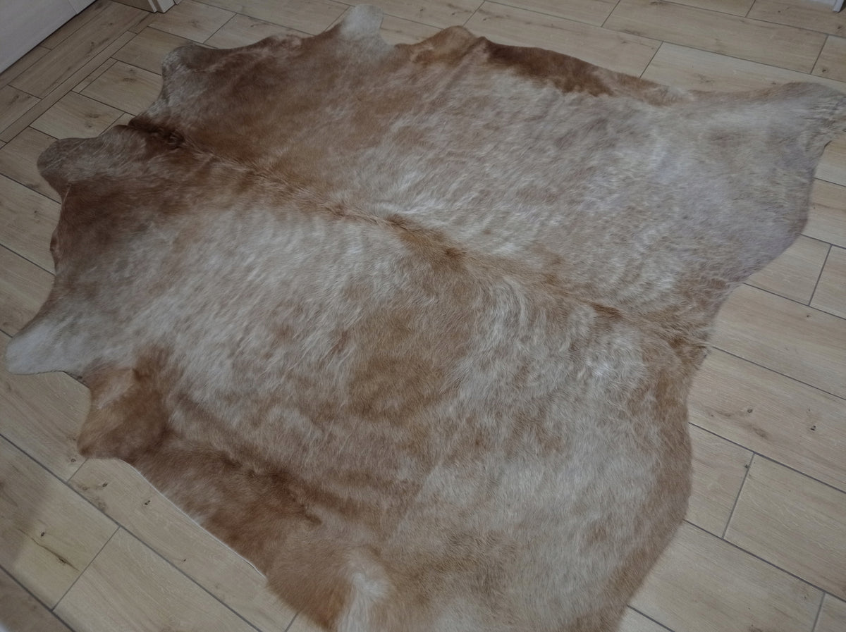 Carpet COW LEATHER gold-beige genuine leather UNIQUE Brand no brand