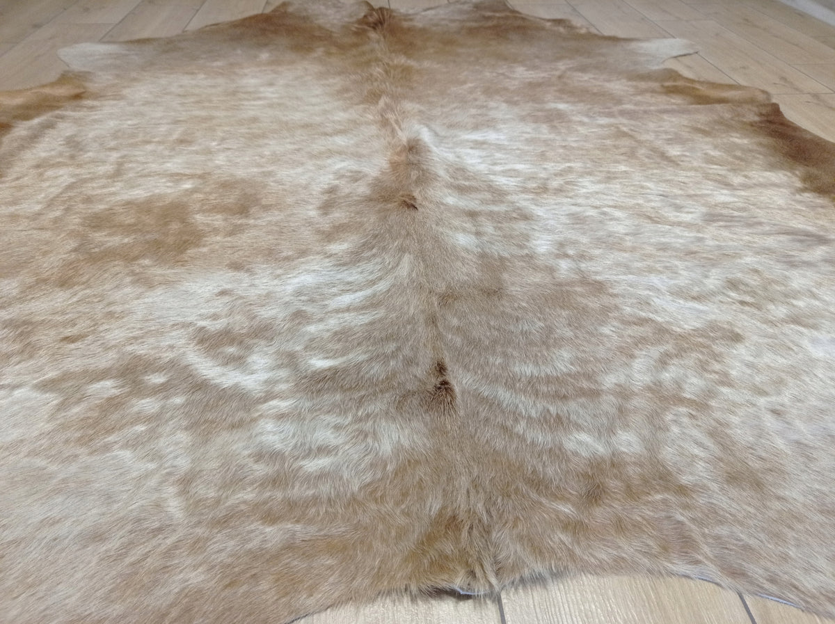 Carpet COW LEATHER gold-beige genuine leather UNIQUE Manufacturer code HUZIOR LEATHER