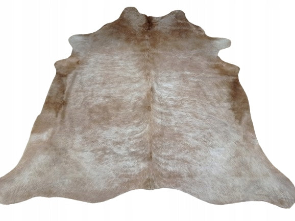 Carpet COW LEATHER gold-beige genuine leather UNIQUE