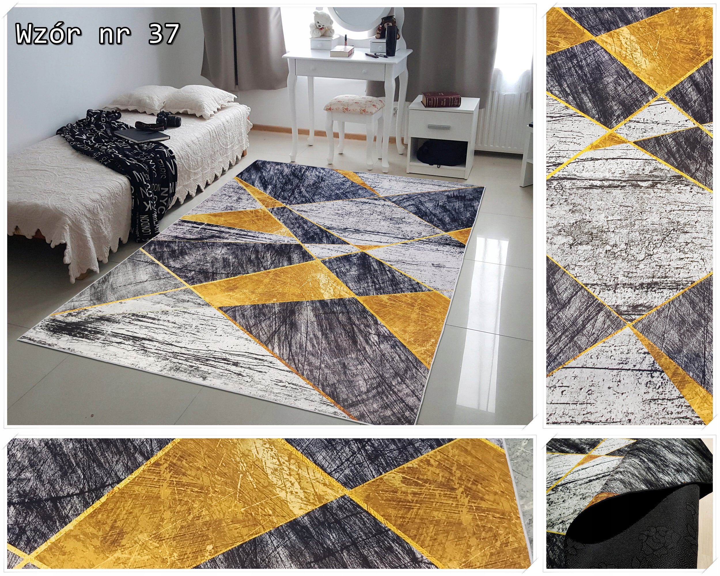 Carpet Fancy Anti-slip 140x200 Modern Various Designs and Colors ArtDeco Manufacturer code Fancy