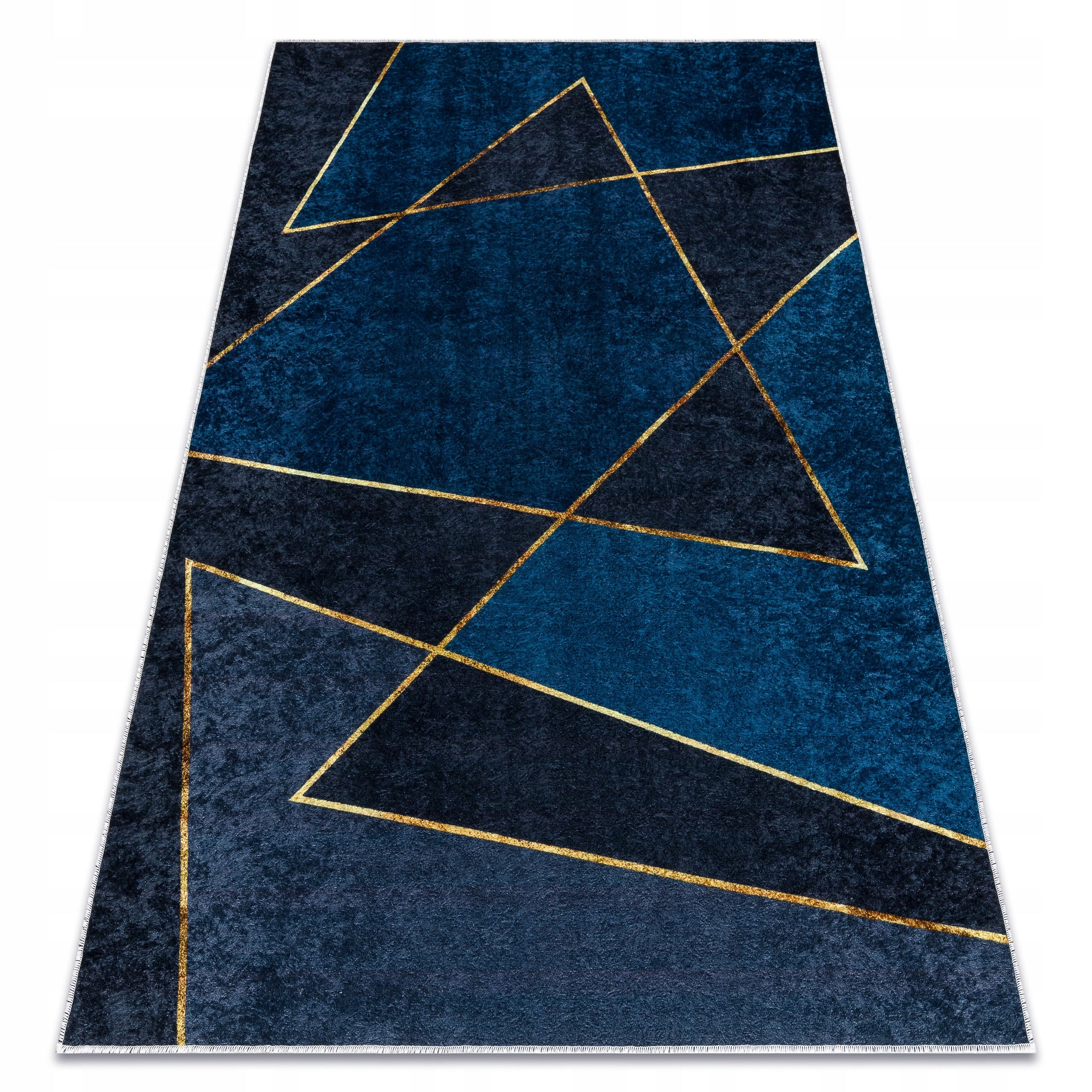 Carpet MIRO for washing ANTI-SLIP Geometric GLAMOUR navy blue 160x220 cm