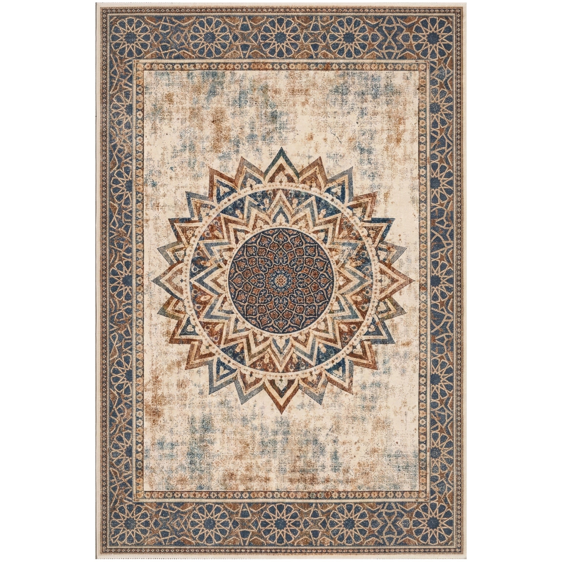Carpet Mandala for living room 160x220 oriental NOVO non-slip soft Packaging status original