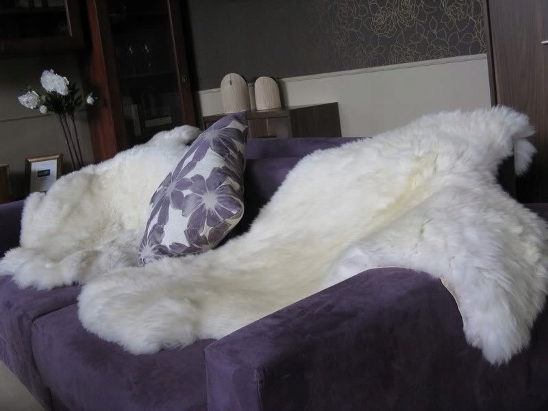 Carpet Natural Sheepskin Fluffy Fur Rug For Living Room 100-110 cm Brand no brand