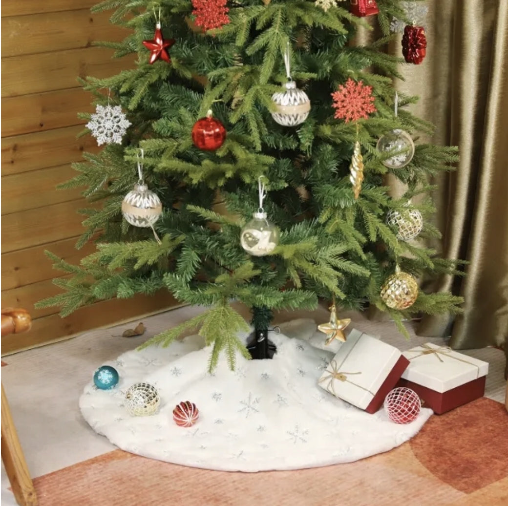 Carpet Rug Christmas blanket 80 cm white with snowflakes plush Salcar Manufacturer code XS5