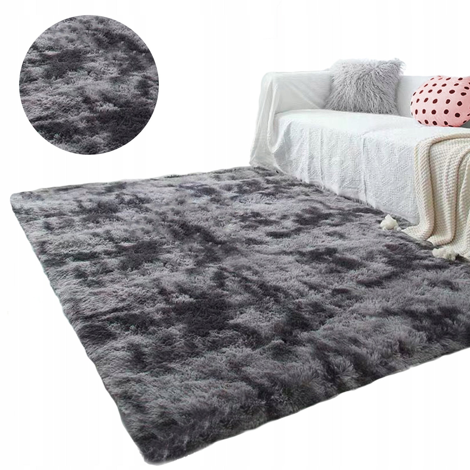Carpet Shaggy Ombre non-slip modern living room soft 140x200