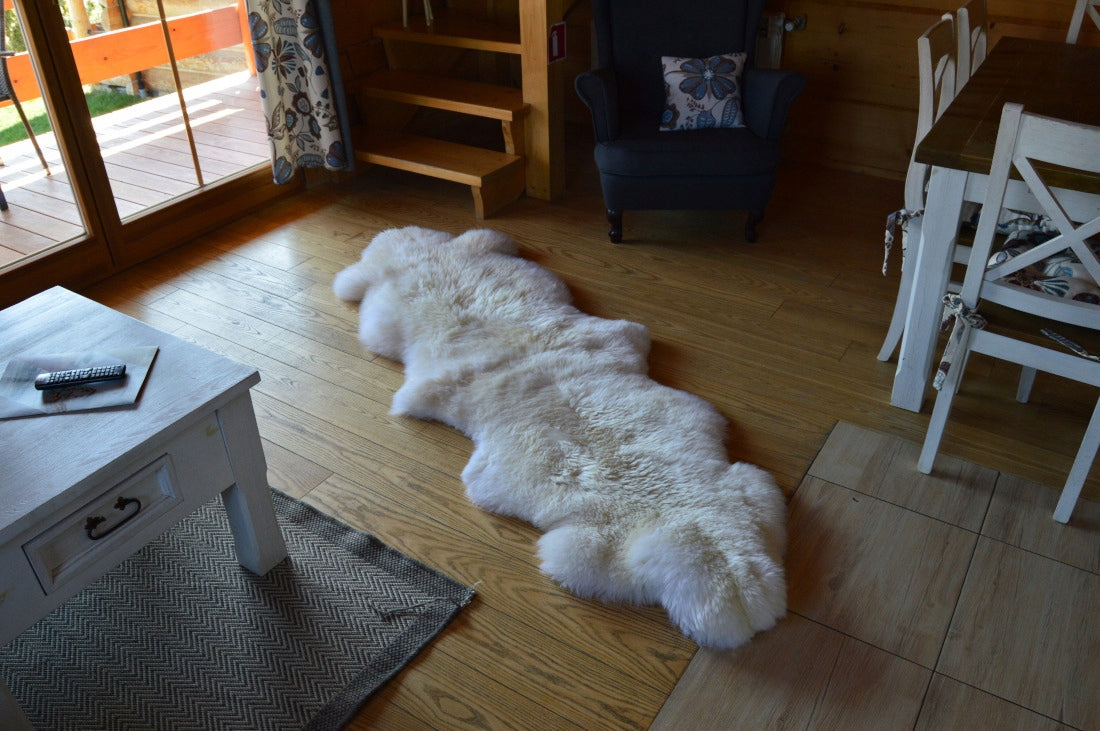 Carpet Sheepskin 180 cm White Sheepskin Color white