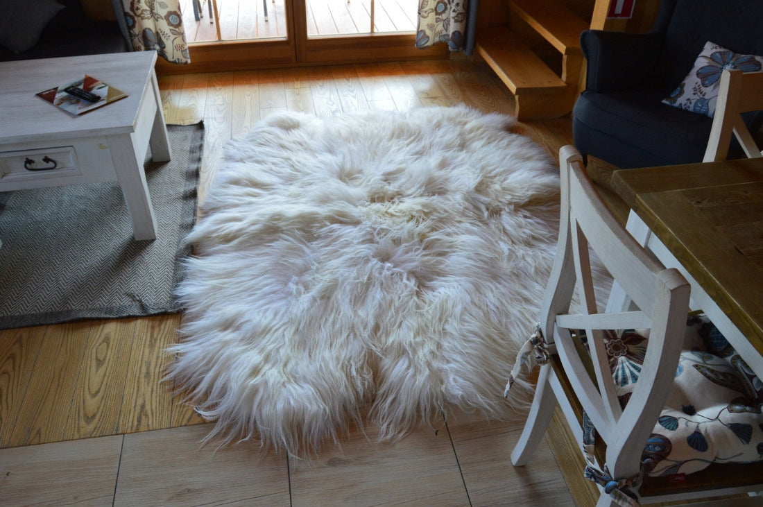 Carpet Sheepskin Long Hair Bedspread with 6 Skins Brand no brand