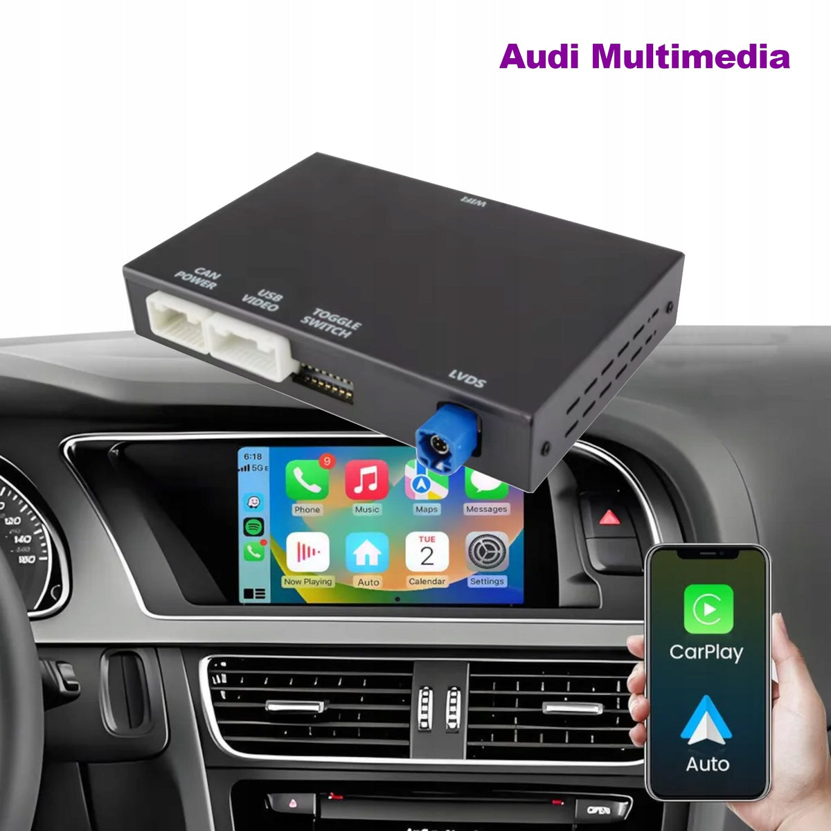 Carplay Android Auto module for Audi A4 B8 / A5 8T / Q5 / Audi Multimedia