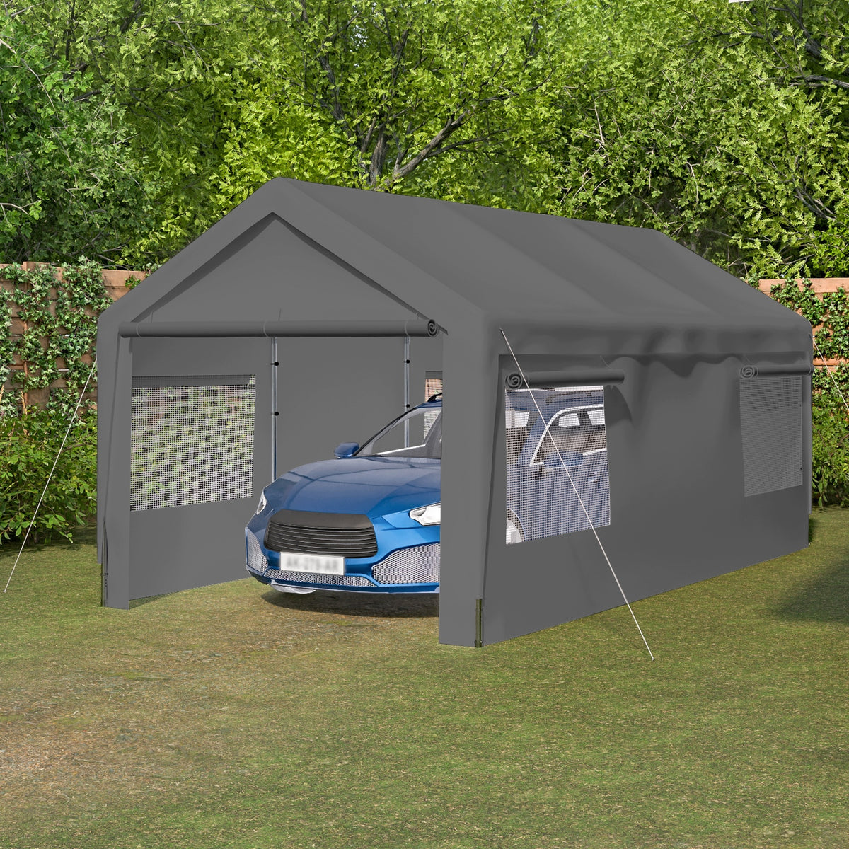 Carport 3x6m Grey Winterproof Garage for Auto SUV Boat Manufacturer code 6943586896626