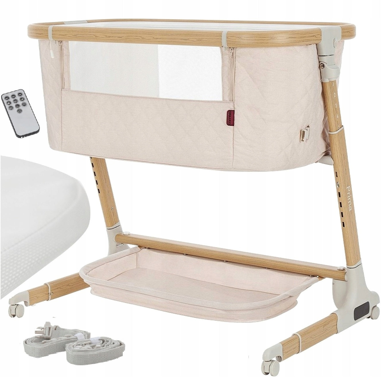 Carrello Extra bed Prima electric remote control & mattress Beige