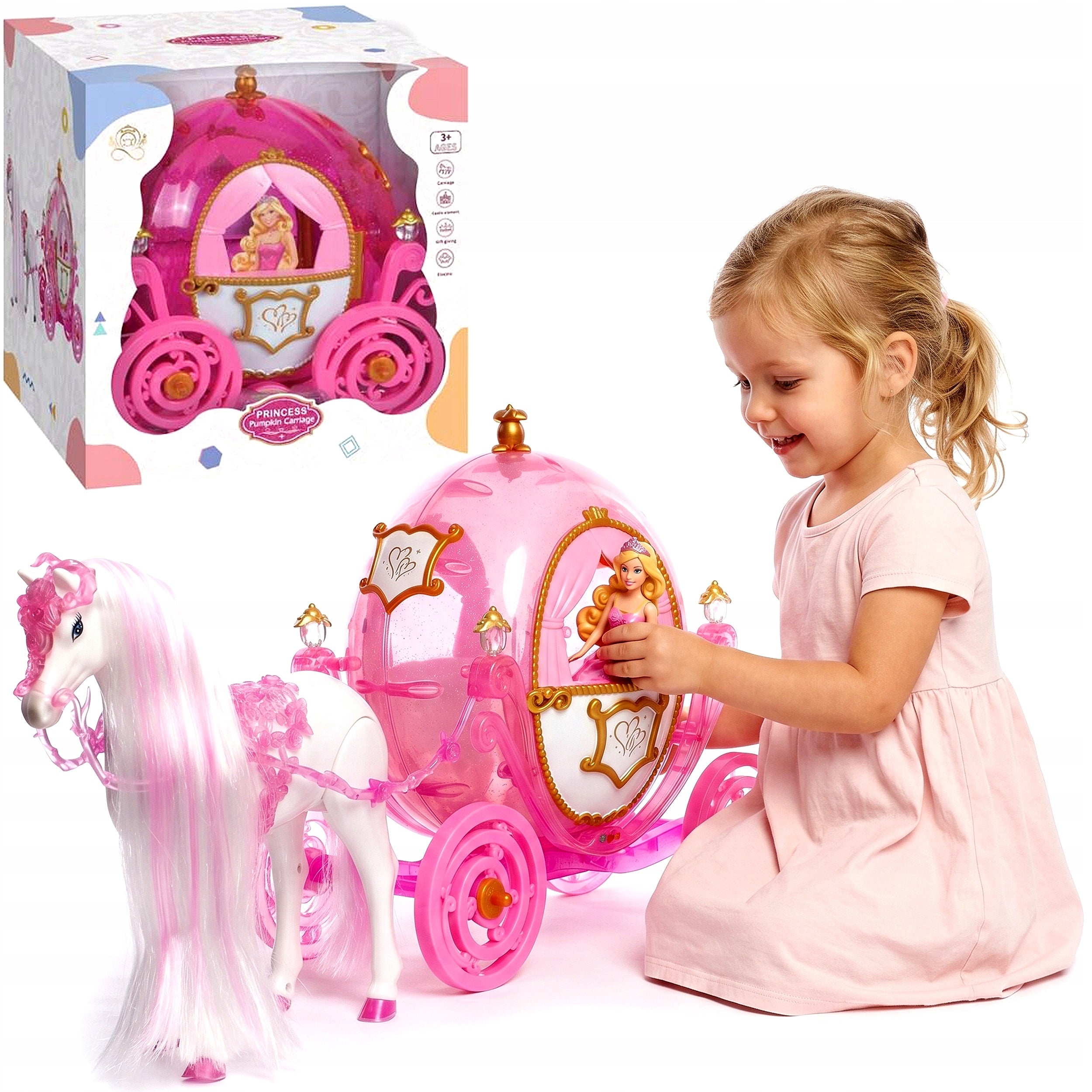 Carriage Pumpkin For Dolls Princess Toy For Gift Girls