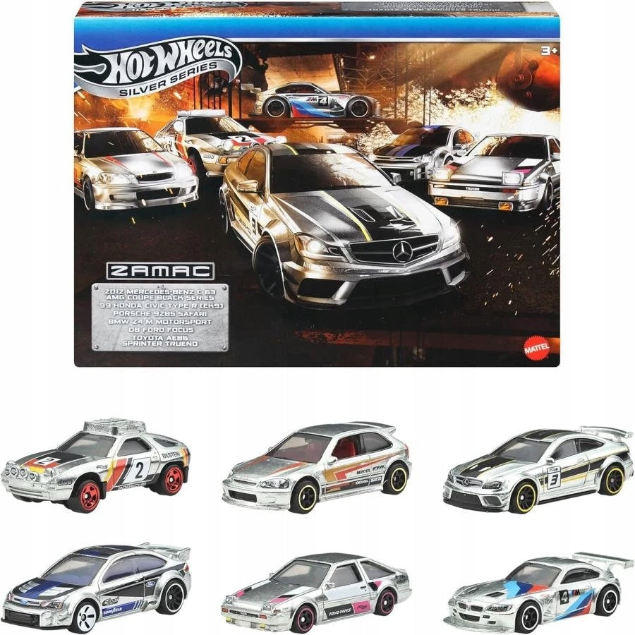 Cars Mattel set of 6 cars ZAMAC scale 1:64 grey JBY80 COLLECTIBLE
