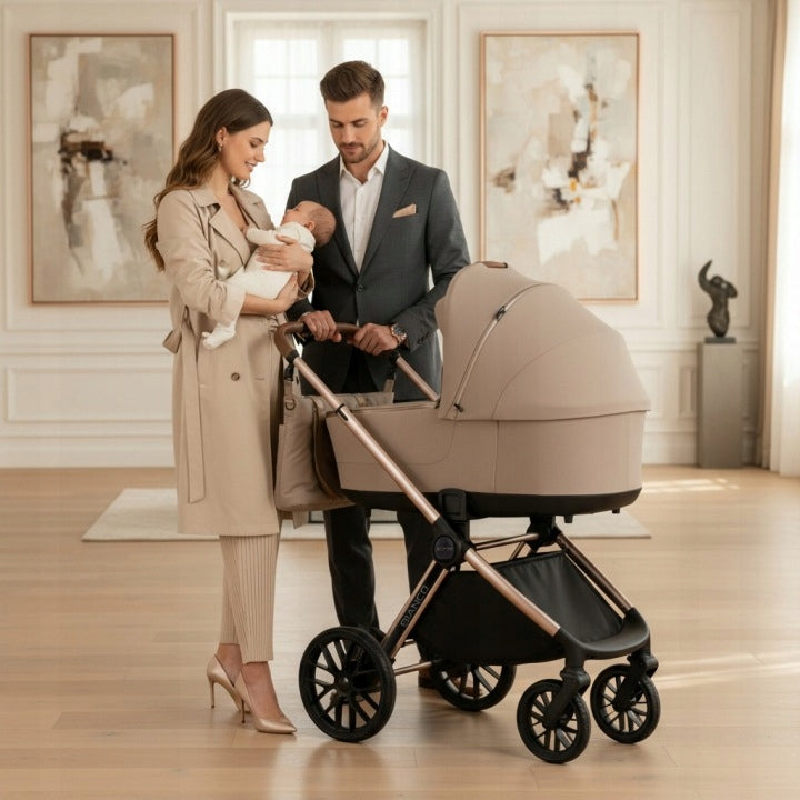 Cart 2in1 Adamex Bianco Champagne Latte + Adapters Brand Adamex