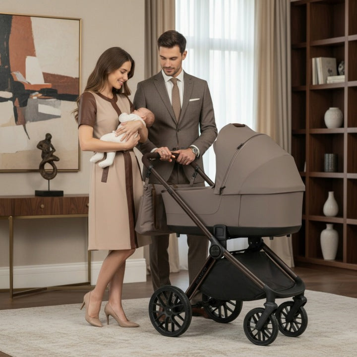 Cart 2in1 Adamex Bianco Chocolate Fango + Adapters Brand Adamex