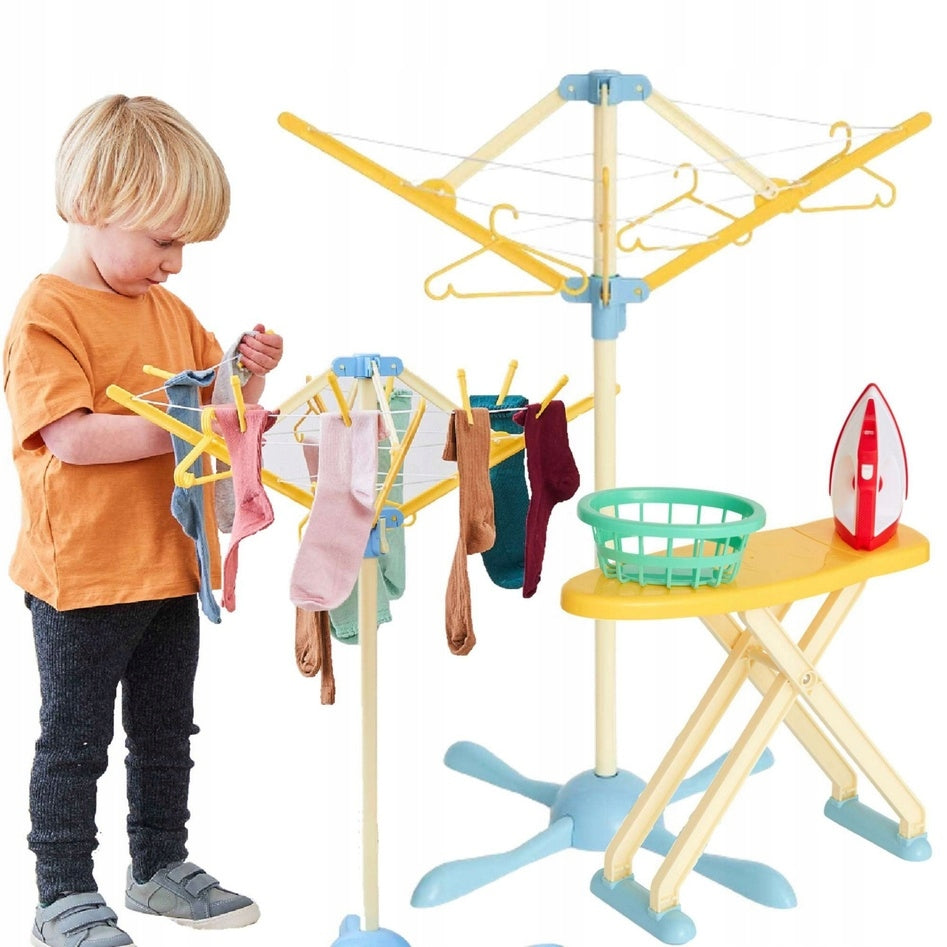 Casdon Wash Day Playset LARGE SET Iron Dryer Board+Basket+ACCESSORIES Packaging status original