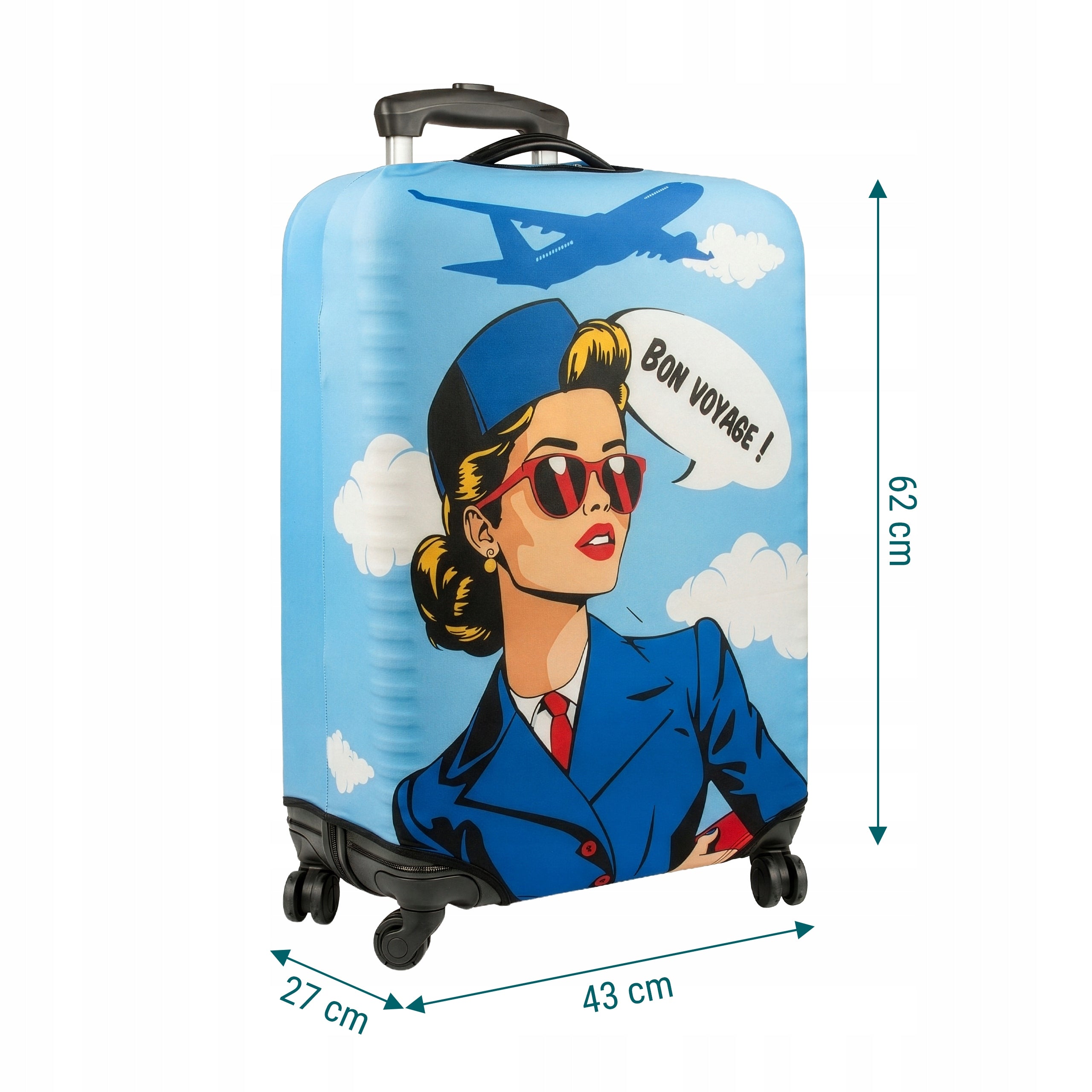 Case cover thick protective case with stewardess motif M 62x43x27 Manufacturer code SIL281-M