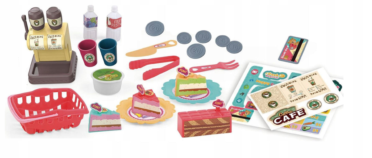 Cash Register Interactive Shop Sound Scanner for Kids Set COUNTS Brand no brand