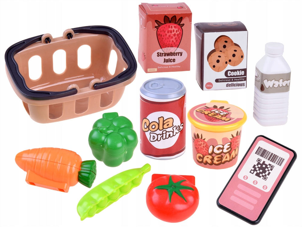 Cash register for children scanner scale smartphone basket fun in store ZA4147 EAN (GTIN) 5905258512297