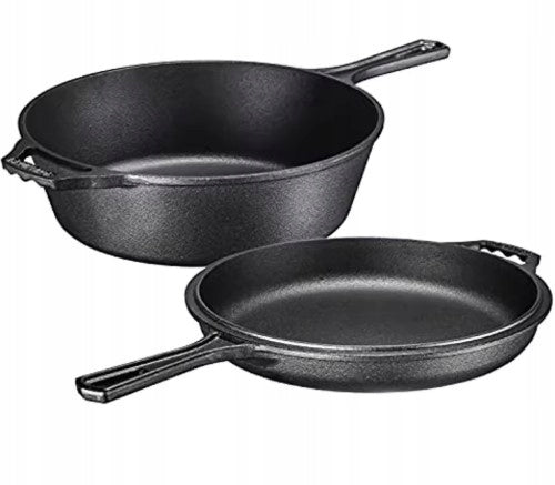 Cast Iron PAN RONDEL POT 26cm INDUCTION GAS FIREPLACE GRILL OVEN Packaging status original