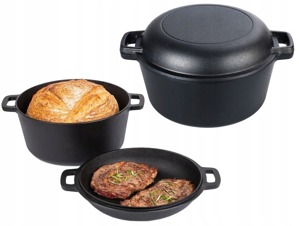 Cast Iron Pot with Lid 26cm Pan Pot Brittany 4,5 L INDUCTION GAS