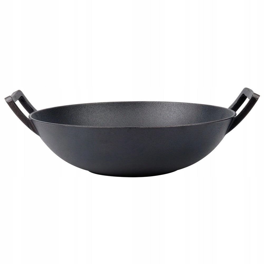 Cast Iron Wok Pan Large 36 cm VILDE Cast Line for Induction Grill Diameter 36 cm