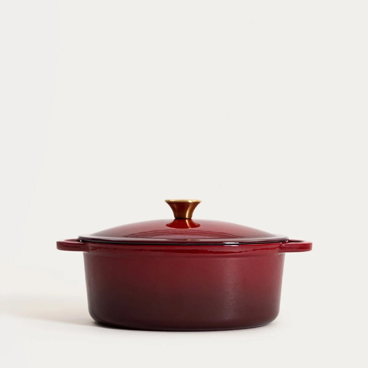 Cast iron enamel pot ANDREAS burgundy oval 4,5L each cooker HOMLA Packaging status original