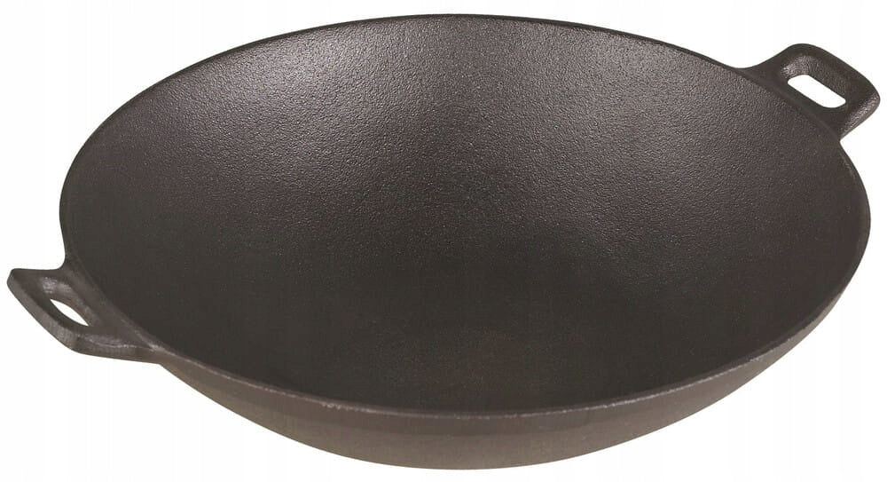 Cast iron kitchen WOK with handles 31 cm
