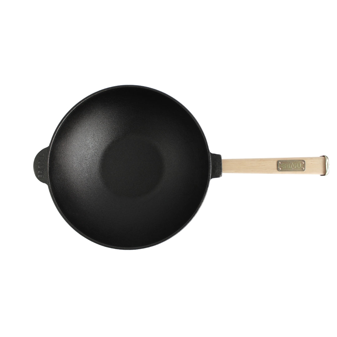 Cast iron pan with wooden handle WOK 260 x 85 Brand Brizoll