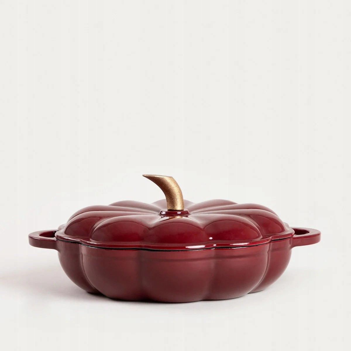 Cast iron pot ANDREAS AU burgundy pumpkin shaped 2 l HOMLA Capacity 1.5 l