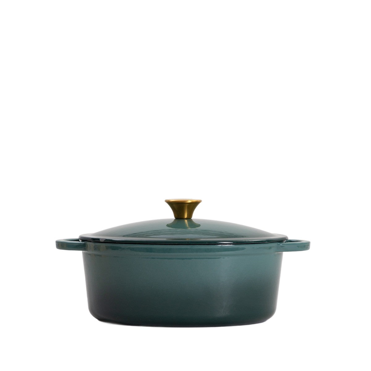 Cast iron pot ANDREAS green oval ombre 4,5 l HOMLA