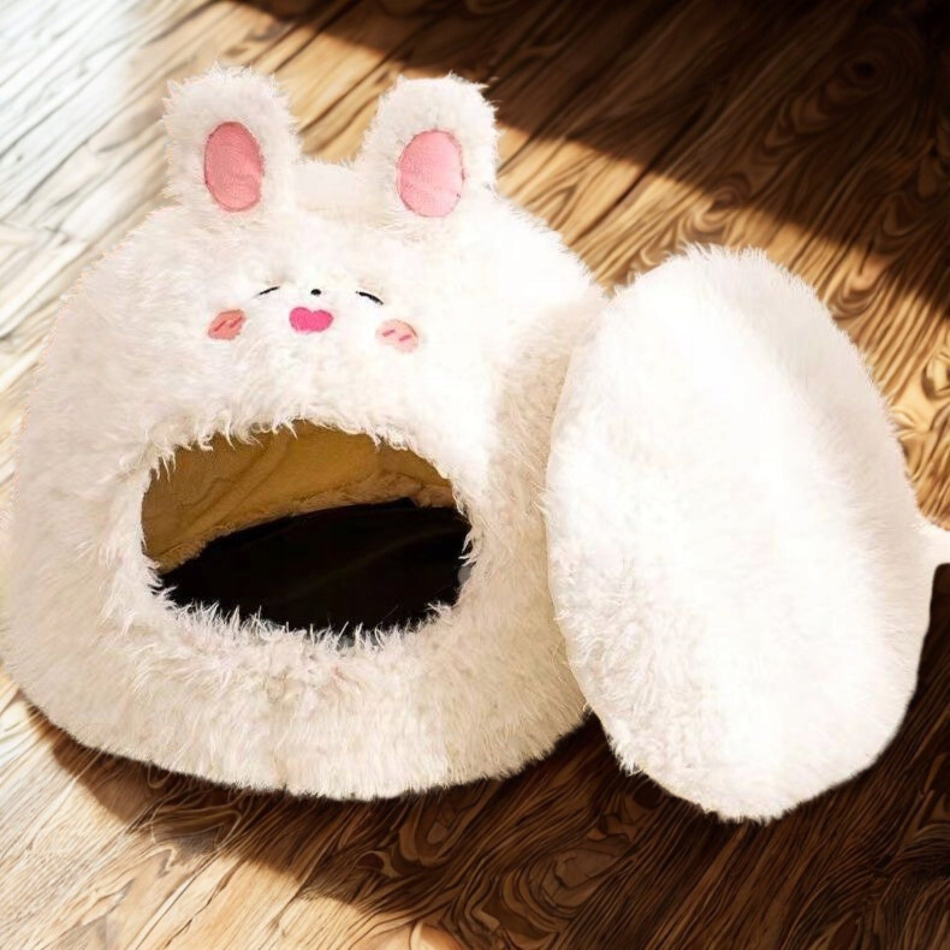Cat Bed Dog Booth Cottage Bedding Plush Hare L 50x50x47 Brand no brand