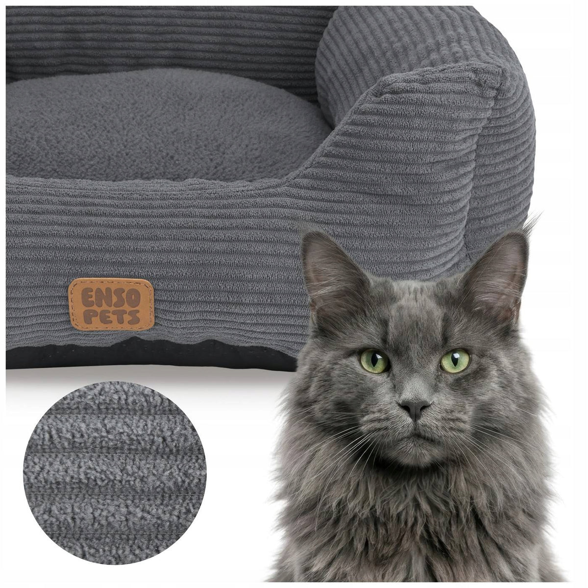 Cat Bed XS Grey Bed Plush Warm Couch Bed
